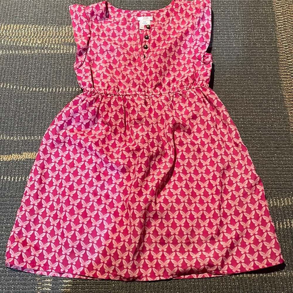 Ruffle Sleeve Butterfly Dress in pink